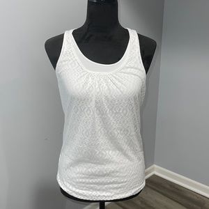 prAna Mika performance athletic raceback top white size XS NEW